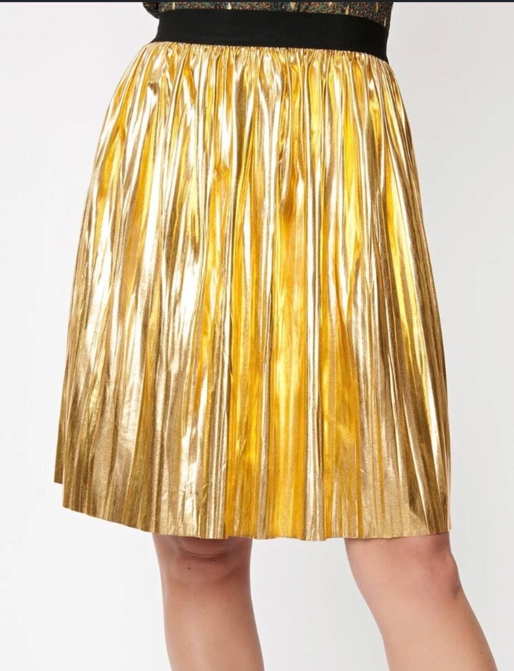 Smak Parlour Unique Vintage Gold Day Tripper Flare Mini Skirt S NWOT